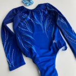 Blauw wedstrijdturnpak (competitie) - € 95